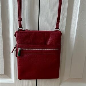 Giani Bernini Red Leather Crossbody Bag